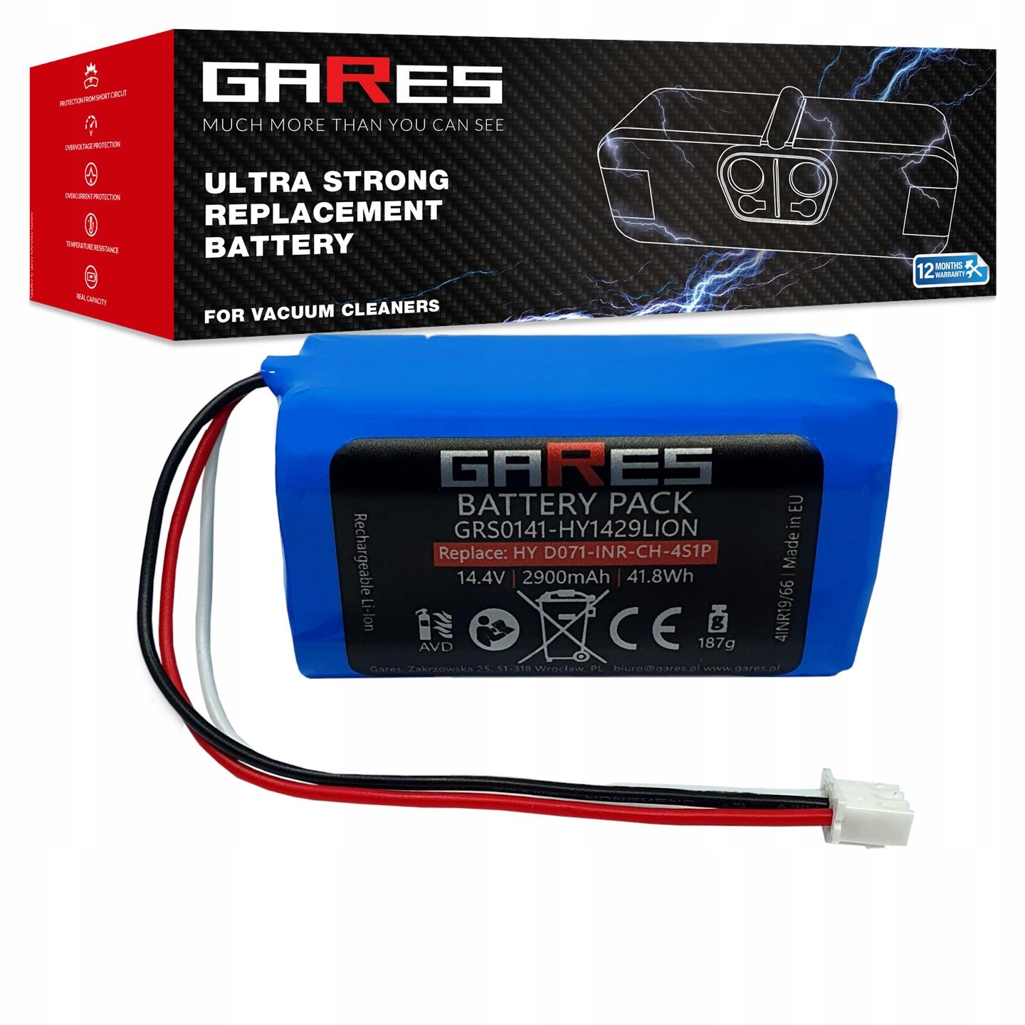 Akumulátor Gares pro Zeegma Zonder Robo Next Vision 14,4V 2,9Ah