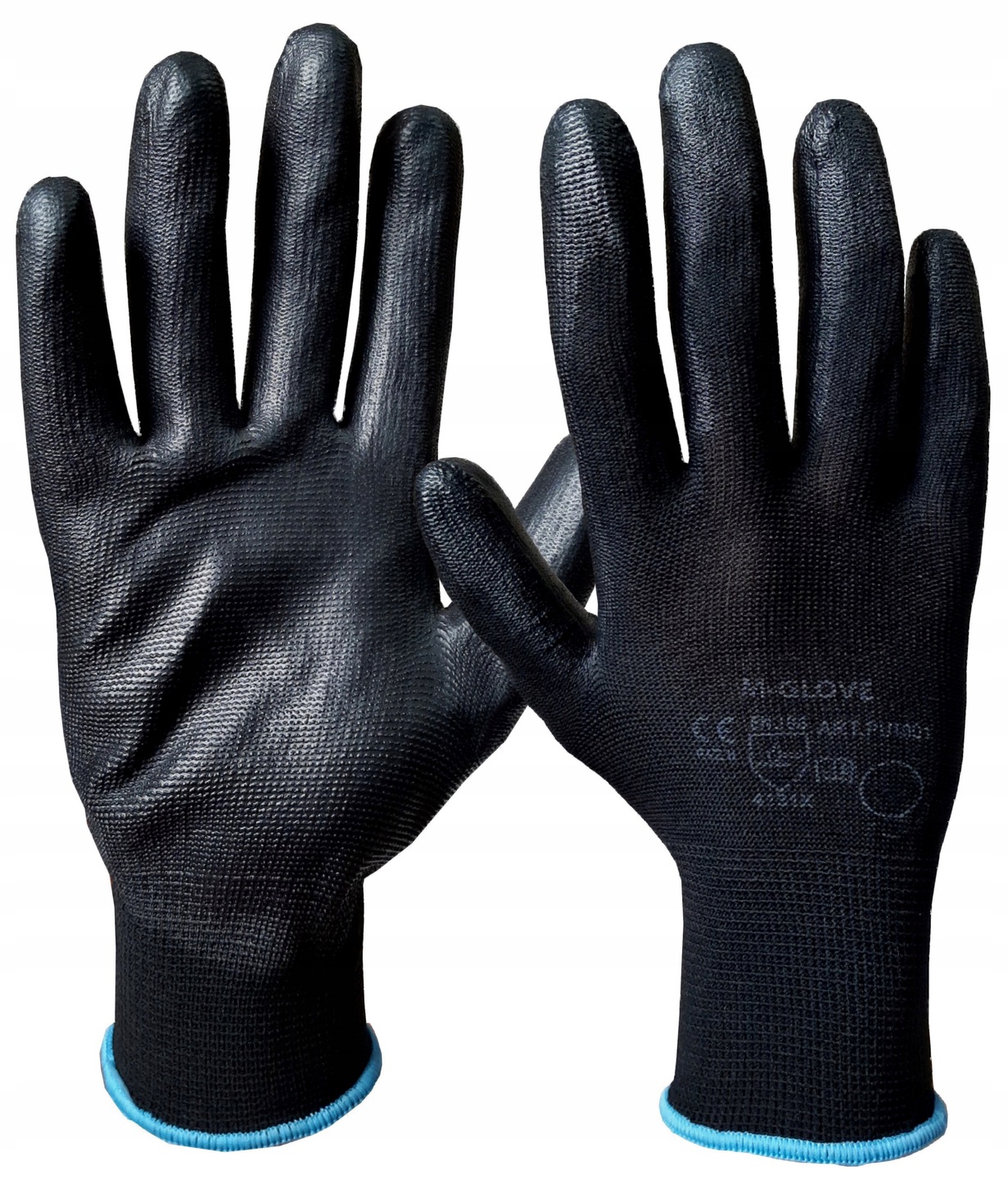 

Rękawice Ochronne Robocze Czarno-czarne 12 par XL