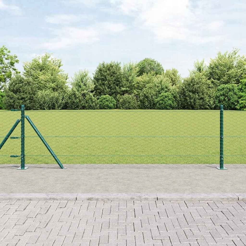 Šestihranný plot Zelený 0.6x50 m Ocel