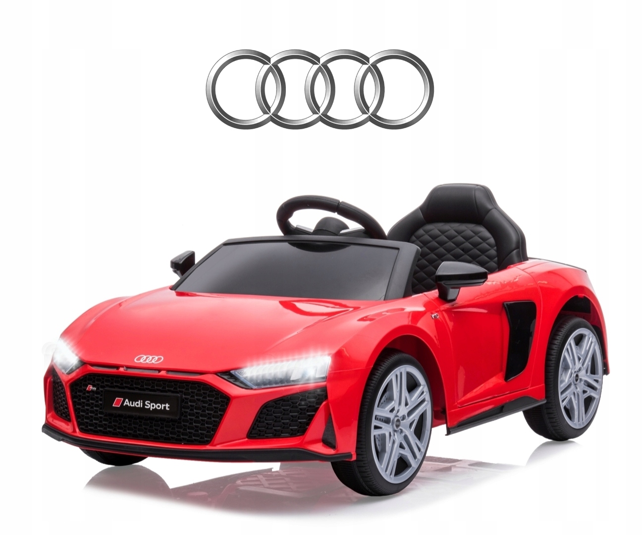 Pojazd Audi R8 Spyder Czerwony akumulator Jeździ dźwięki Milly Mally