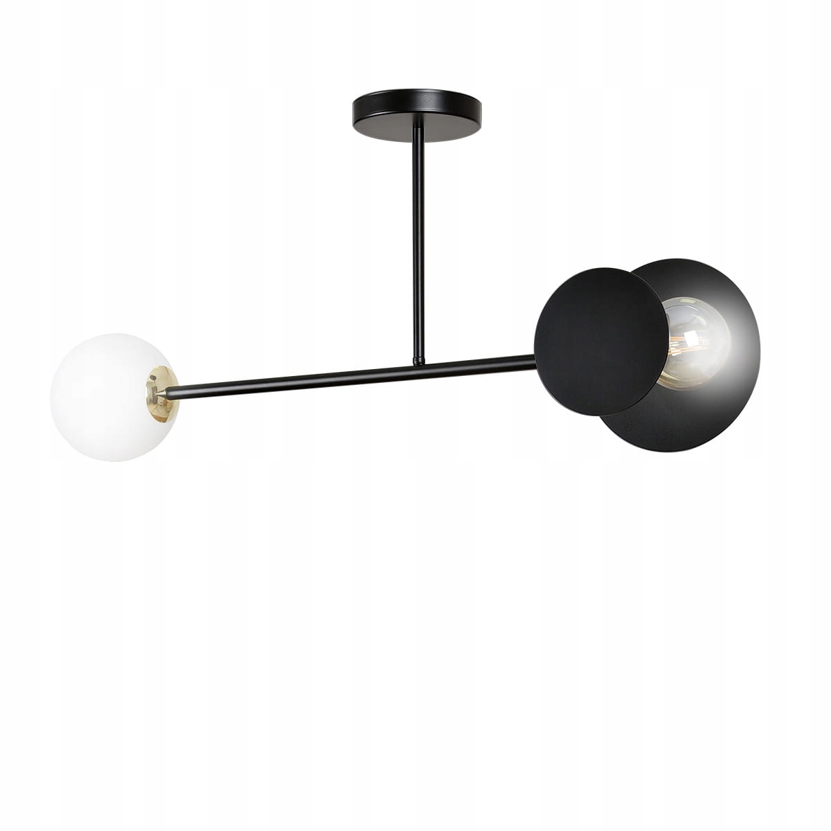 Stropná lampa Emibig Minerva 2xE27 čierna 40x80 cm Led stmievateľná