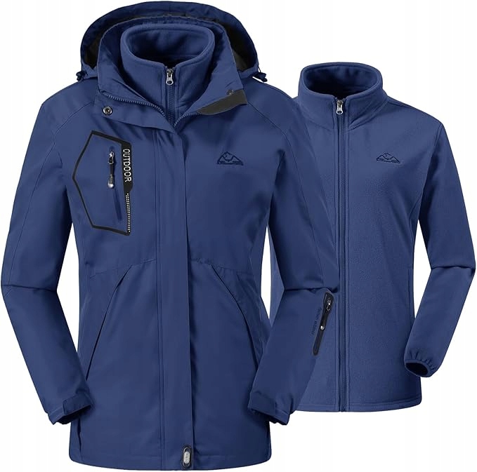 Kurtka narciarska Donhobo 3w1 damska wodoodporna zimowa w góry XL