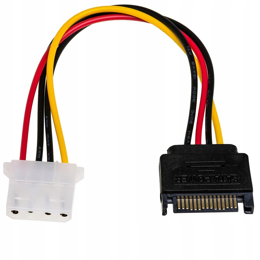 Akyga Kabel Adapter 0,15M Sata Molex (f) AK-CA-11 Do Komputera Zasilanie