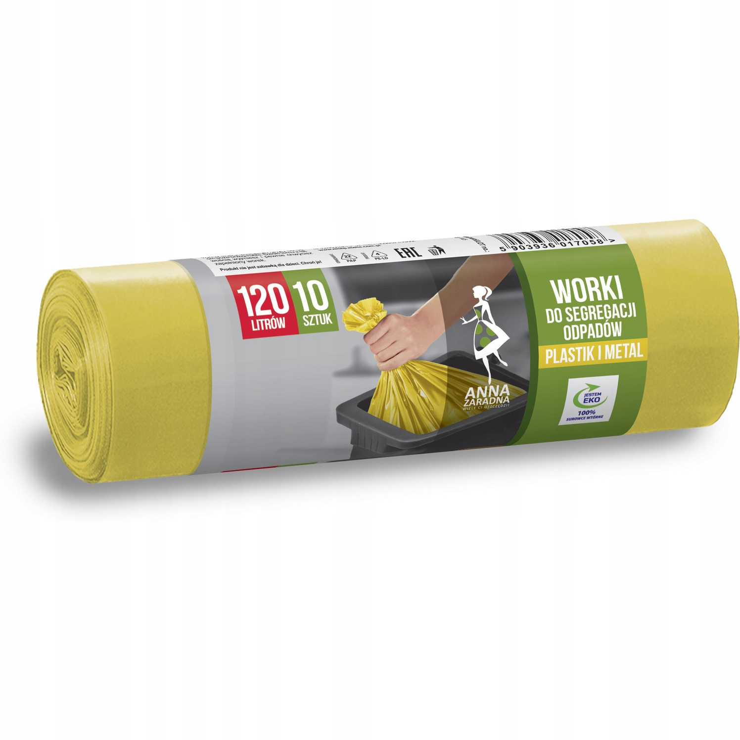 

Worki do seg.odpad.plastik i metal żółte Ldpe 120l