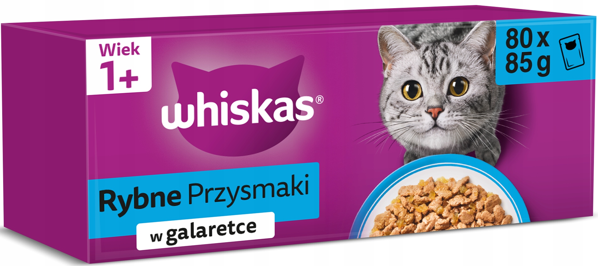 Whiskas Saszetki Rybne Przysmaki galaretka 80x85g
