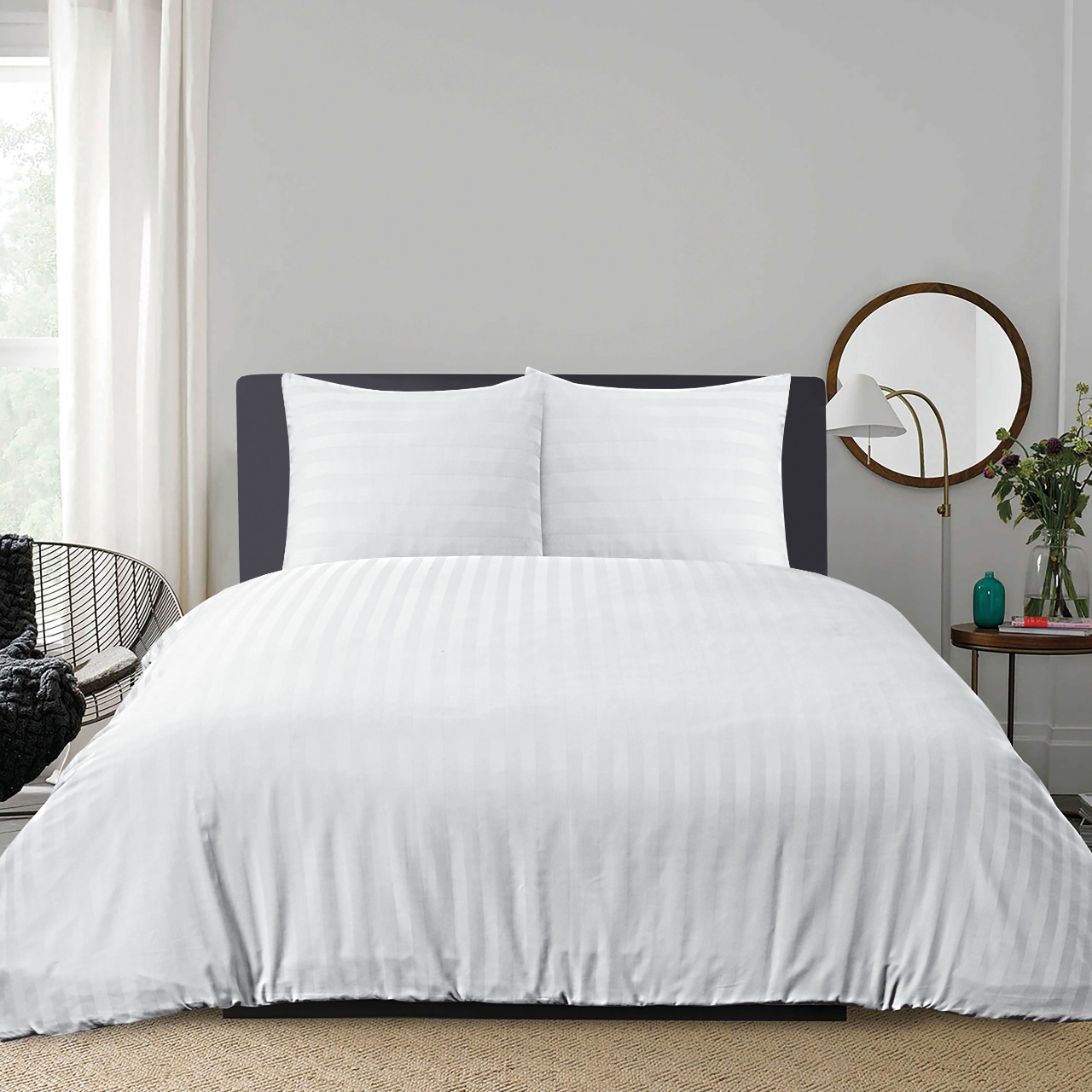 POŚCIEL BAWEŁNA 180x200cm 3 CZĘŚCI HOTELOWA BIAŁA EAN (GTIN) 5904665231050