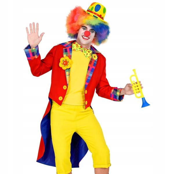 Kostým Frak Pánský Kabát Klauna Cirkusáka Červený Cirkus Převlek S