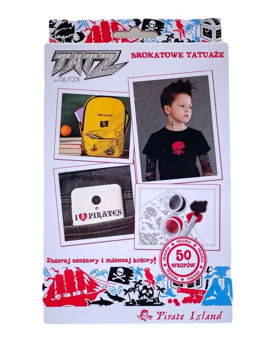 

Brokatowe tatuaże Glitza Art Pirate Island
