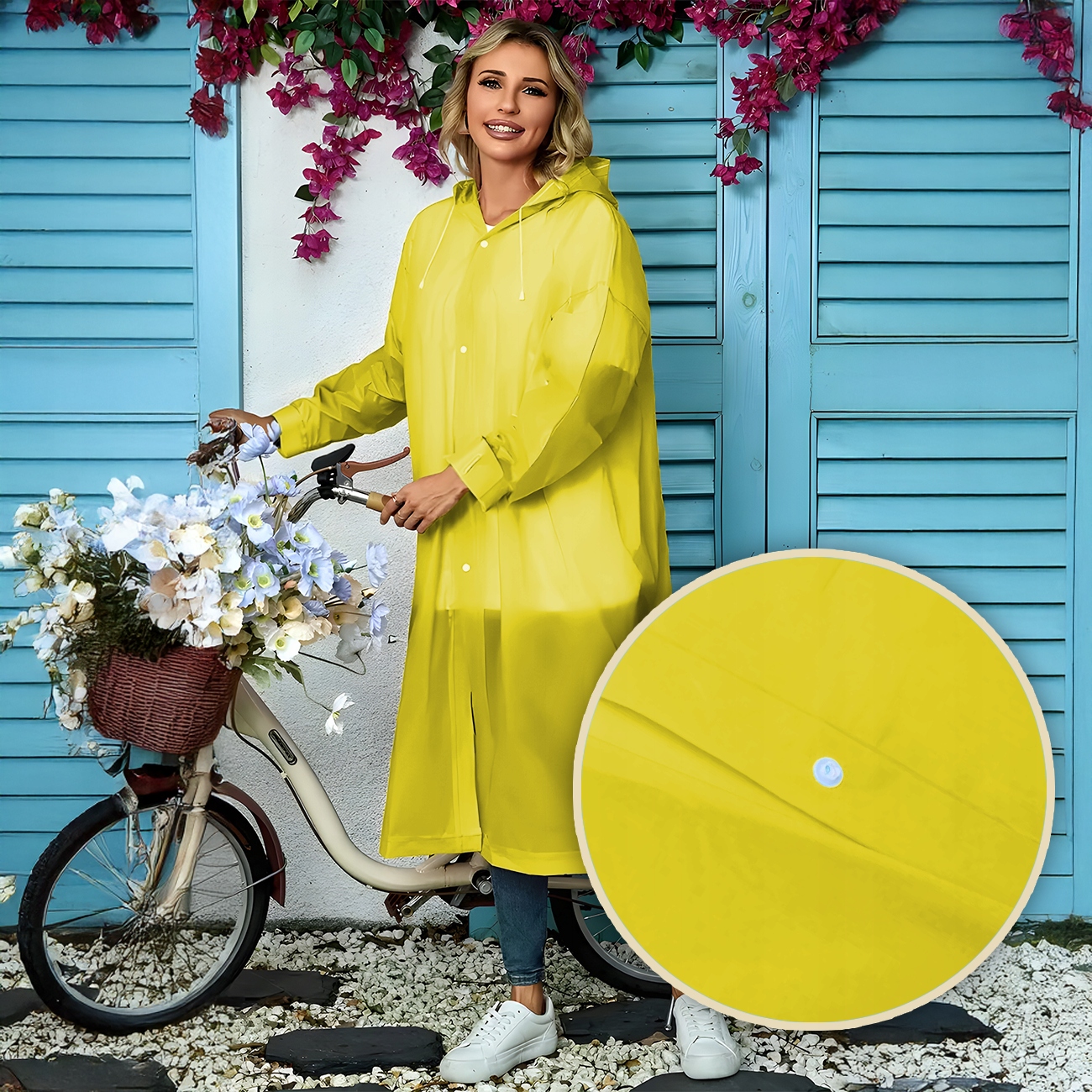 PŁASZCZ PRZECIWDESZCZOWY DAMSKI MĘSKI UNIWERSALNY PELERYNA PRZECIWDESZCZOWA Rozmiar uniwersalny