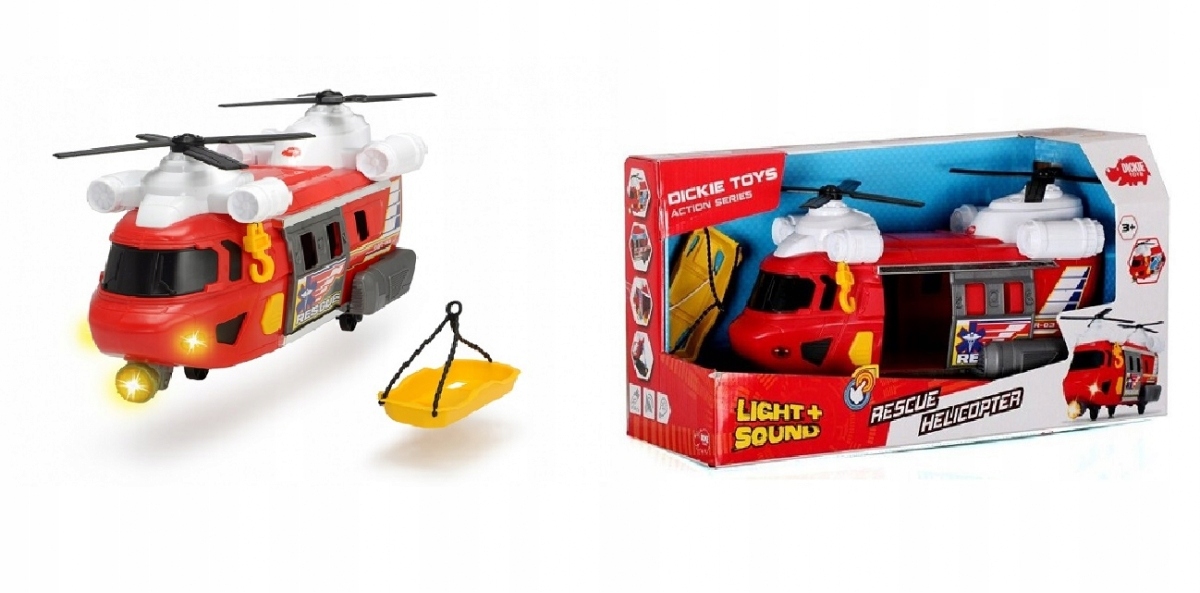 

Duże Helikopter ratunkowy Światło dźwięk Dickie
