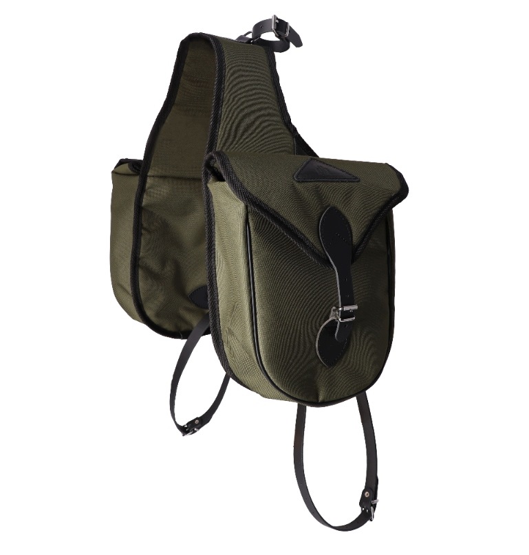 Sakwa jeździecka podwójna Bonidos 2x4l wodoodporna kodura zielona khaki