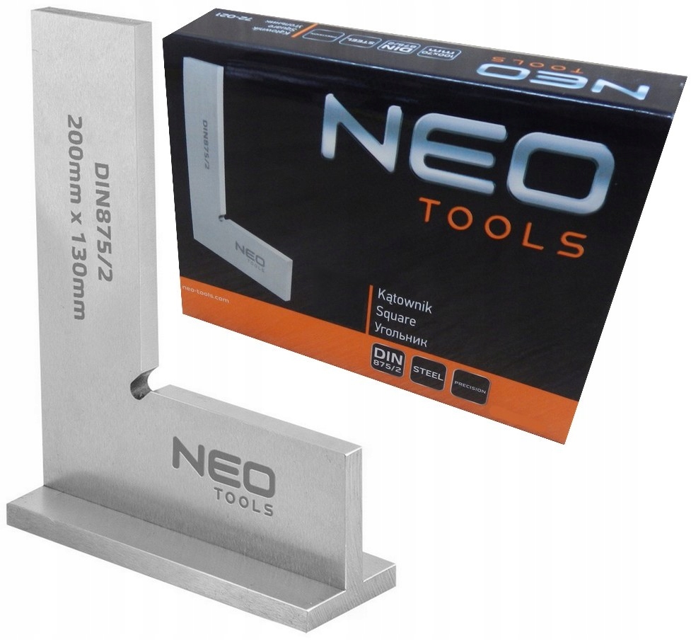 

Kątownik ślusarski 90st 200 x 130 mm DIN875/2 Neo