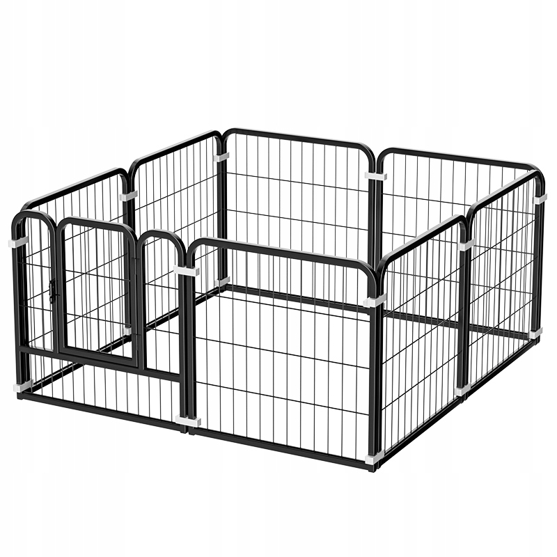 2 x Kotec pro psy a zvířata Zagroda Výběh Klec 8 panelů 80 cm