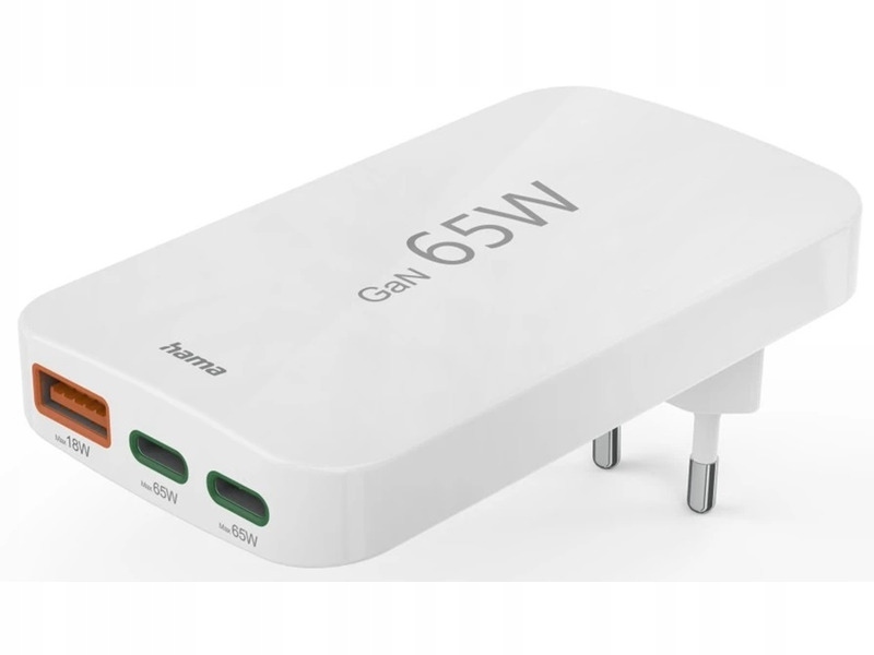 Ładowarka sieciowa Hama GaN 65W Biały