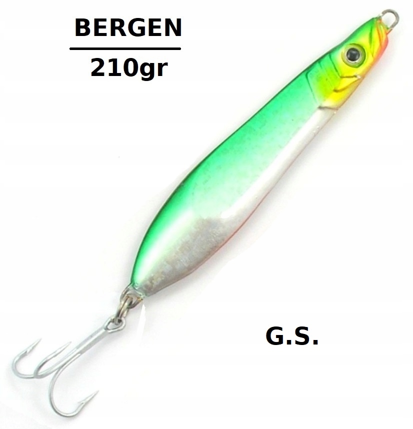 PILKER PERFEKT BERGEN 210 gr.GREEN SILVER GS