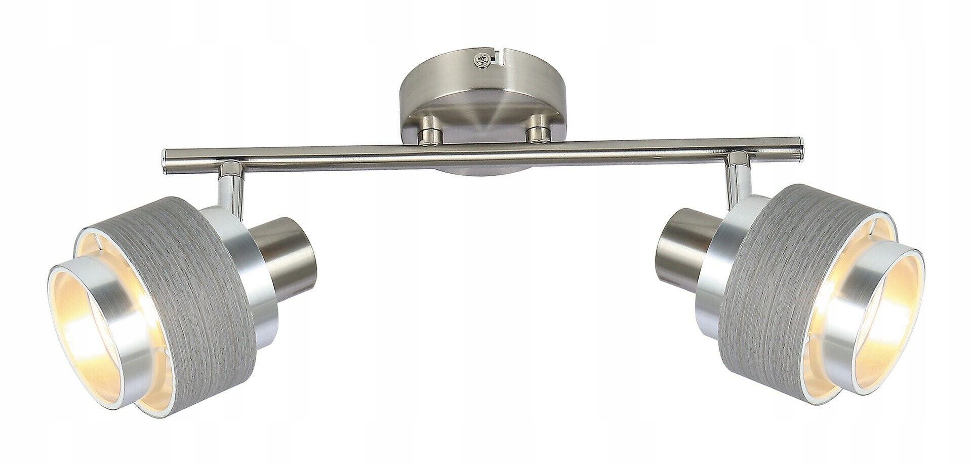 Rabalux Basil bodové svítidlo E14, 2x10W, saténový chrom, stříbrný dub