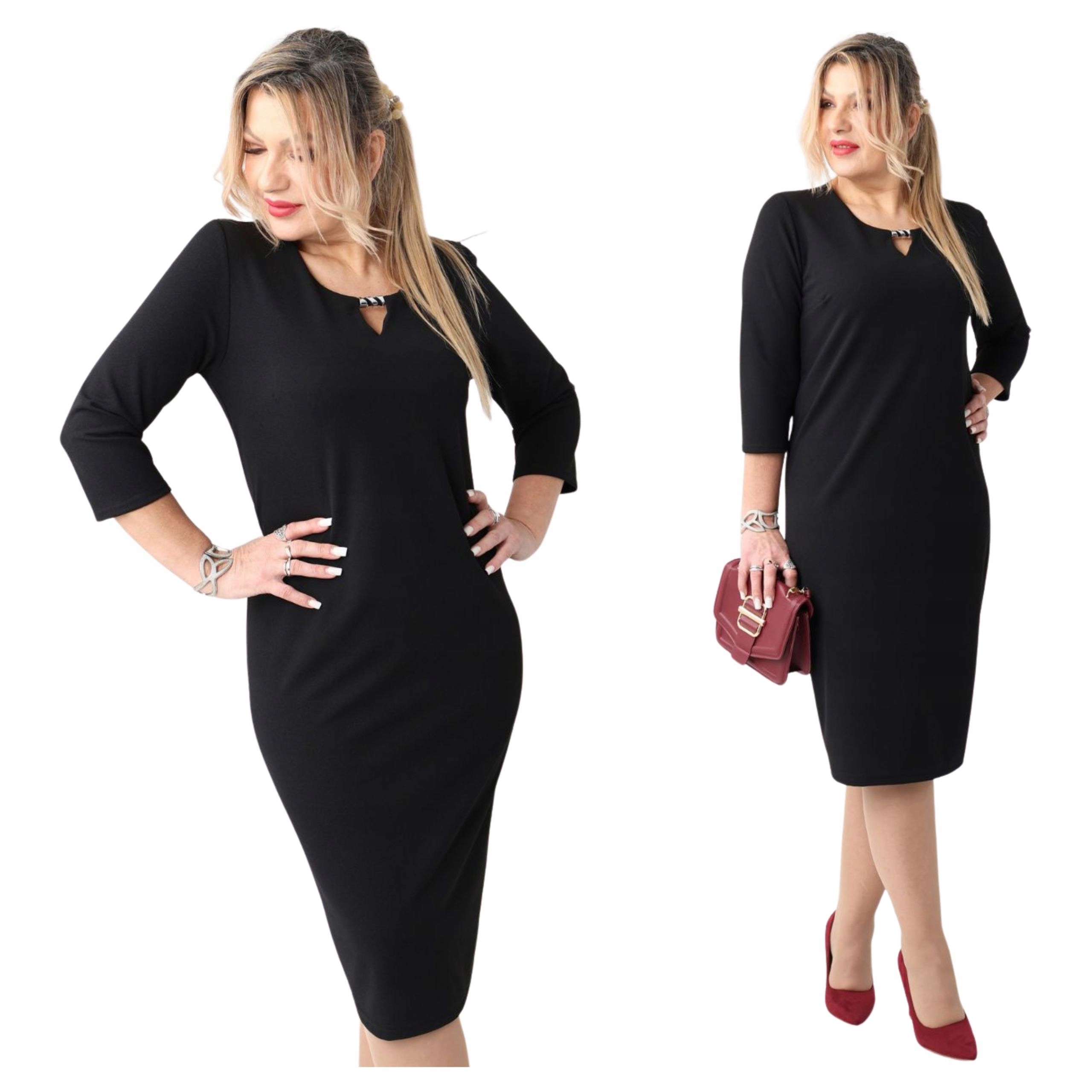 Sukienka wyszczuplająca koktajlowa klasyczna Polski Producent wizytowa