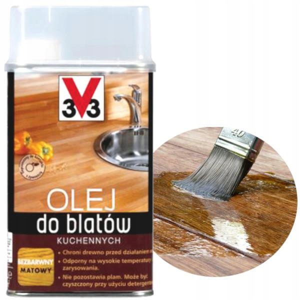 3V3 Olej do Mebli Blatów Kuchennych BEZBARWNY MAT