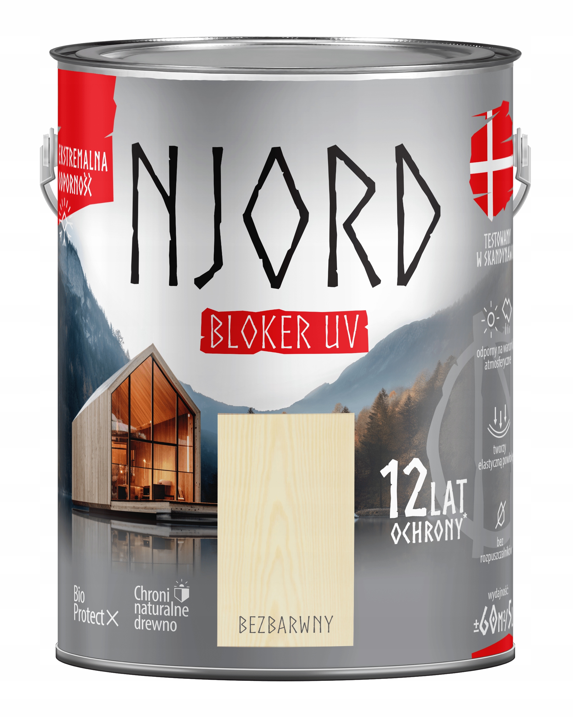 Njord Uv Blokátor Bezbarvý Impregnační Přípravek Na Dřevo 5 L