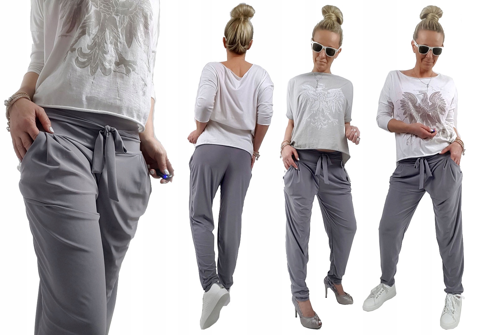 SPODNIE HAREMKI CYGARETKI BRYCZESY ALLADYNKI BAGGY