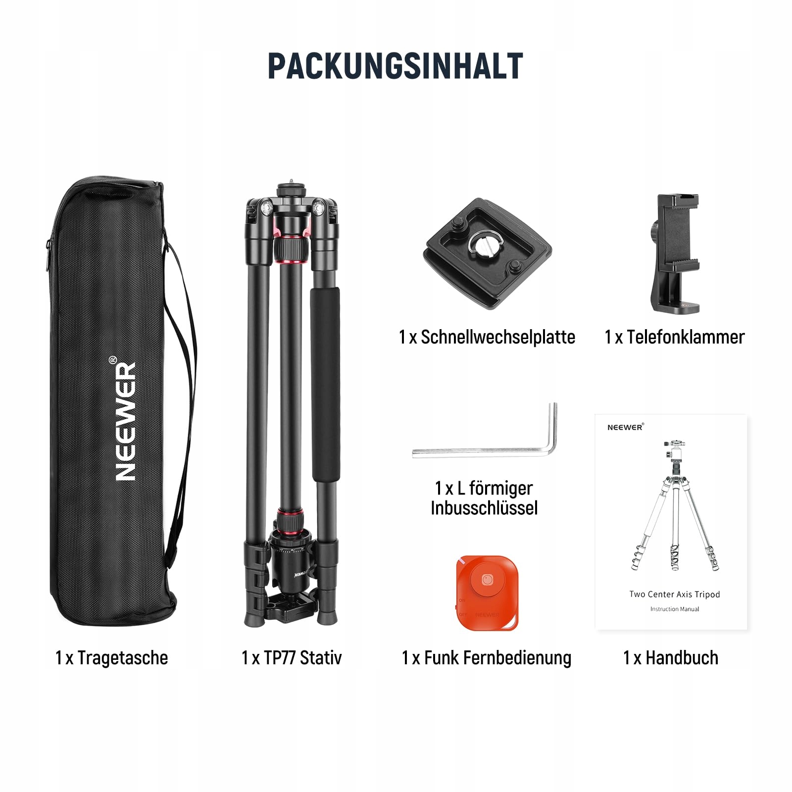 NEEWER 195,6 cm statyw do aparatu Monopod z uchwytem na telefon komórkowy — miniatura 9