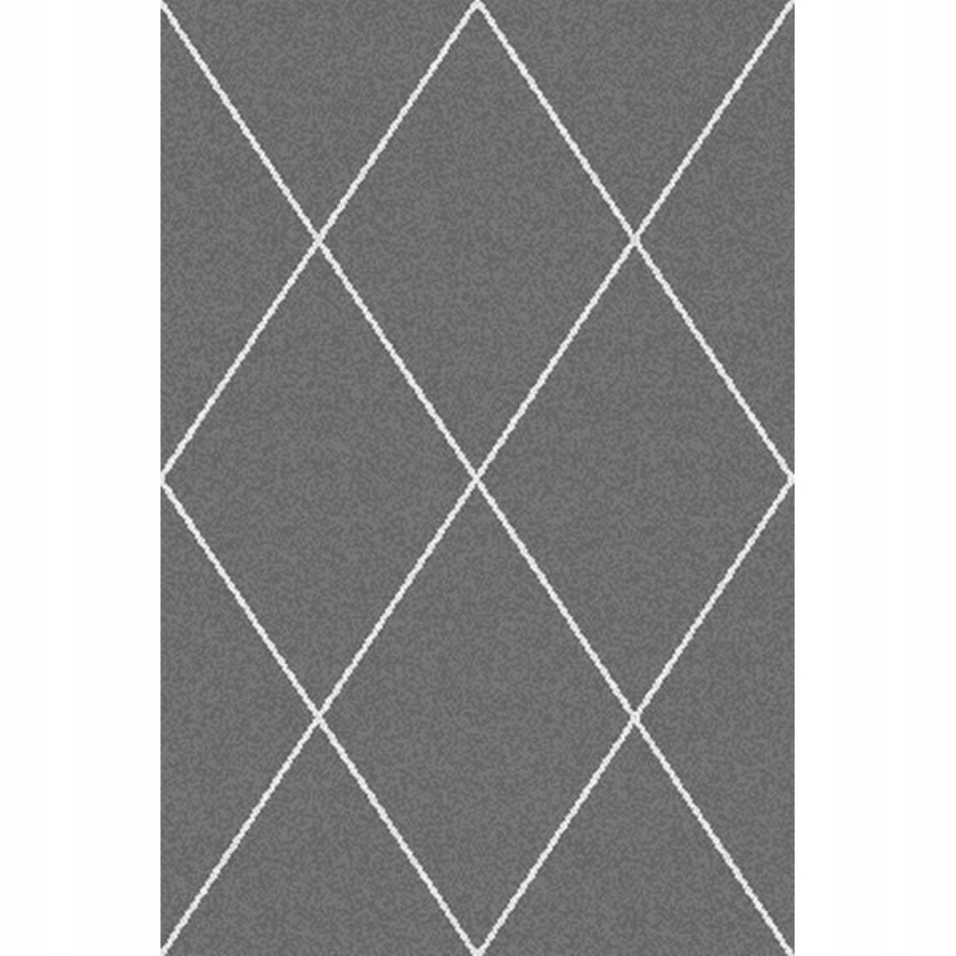 Dekoria Moderní šedá koberec v kosočtverci 160x230