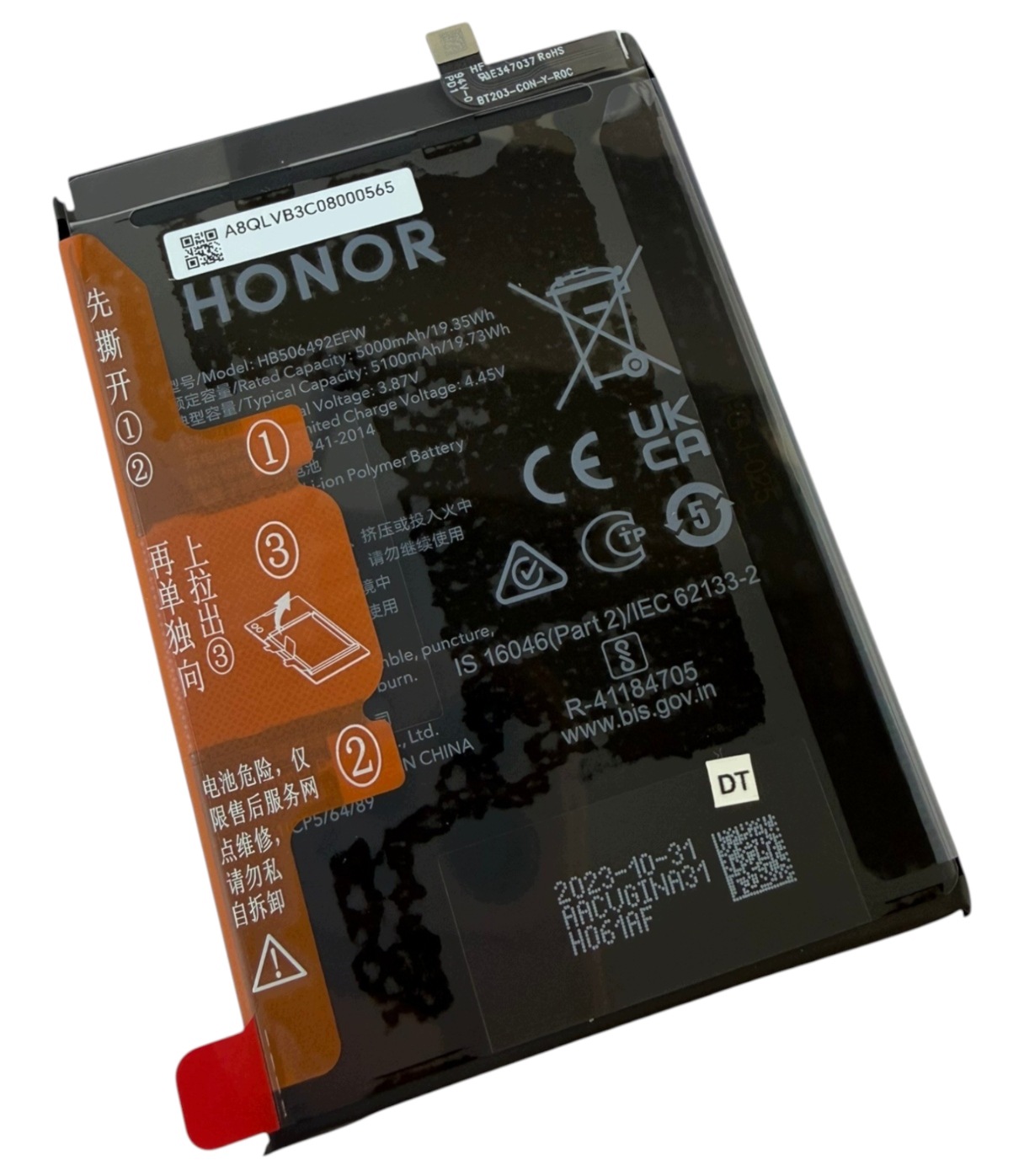 Org Nová originální baterie HB506492EFW pro Honor Magic5 Lite (rmo-nx)