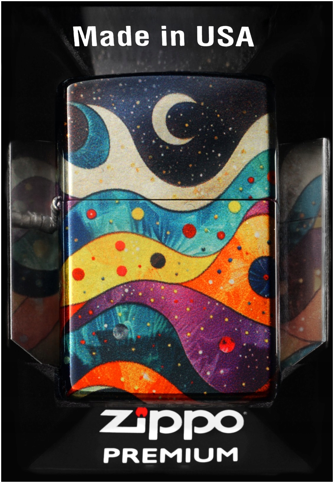 Zapalovač Zippo Abstract Space Design 60007462 Větruodolný benzínový