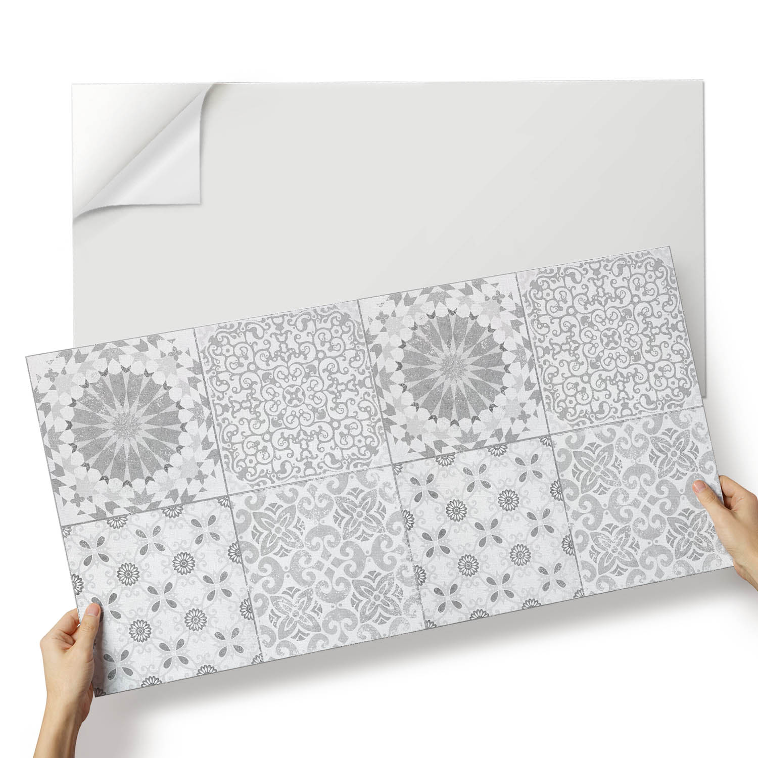 Vinylová podložka Samolepicí Květinově-geometrická kompozice 100 x 50 cm
