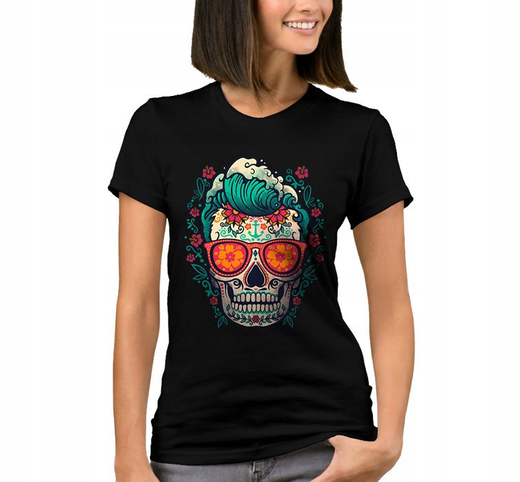 

Koszulka Damska Sugar Skull Czaszka Halloween M