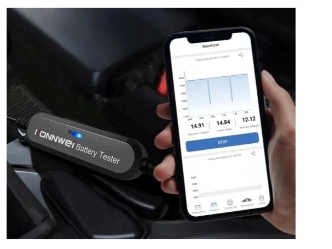 TESTER DO AKUMULATORÓW 6V 12V Bluetooth 5.0 Polski Waga produktu z opakowaniem jednostkowym 0.5 kg