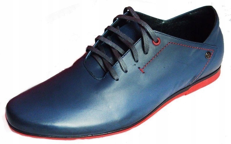 Moskała skóra Buty męskie Granat rozmiar 43