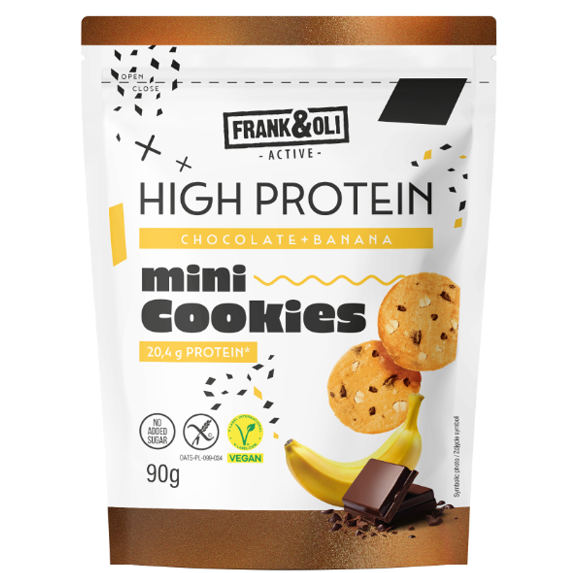 Levně 5 x Mini sušenky High Protein Banán a čokoláda 90 g
