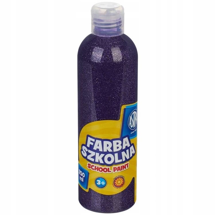 Farba szkolna fioletowa brokatowa 250 ml Astra