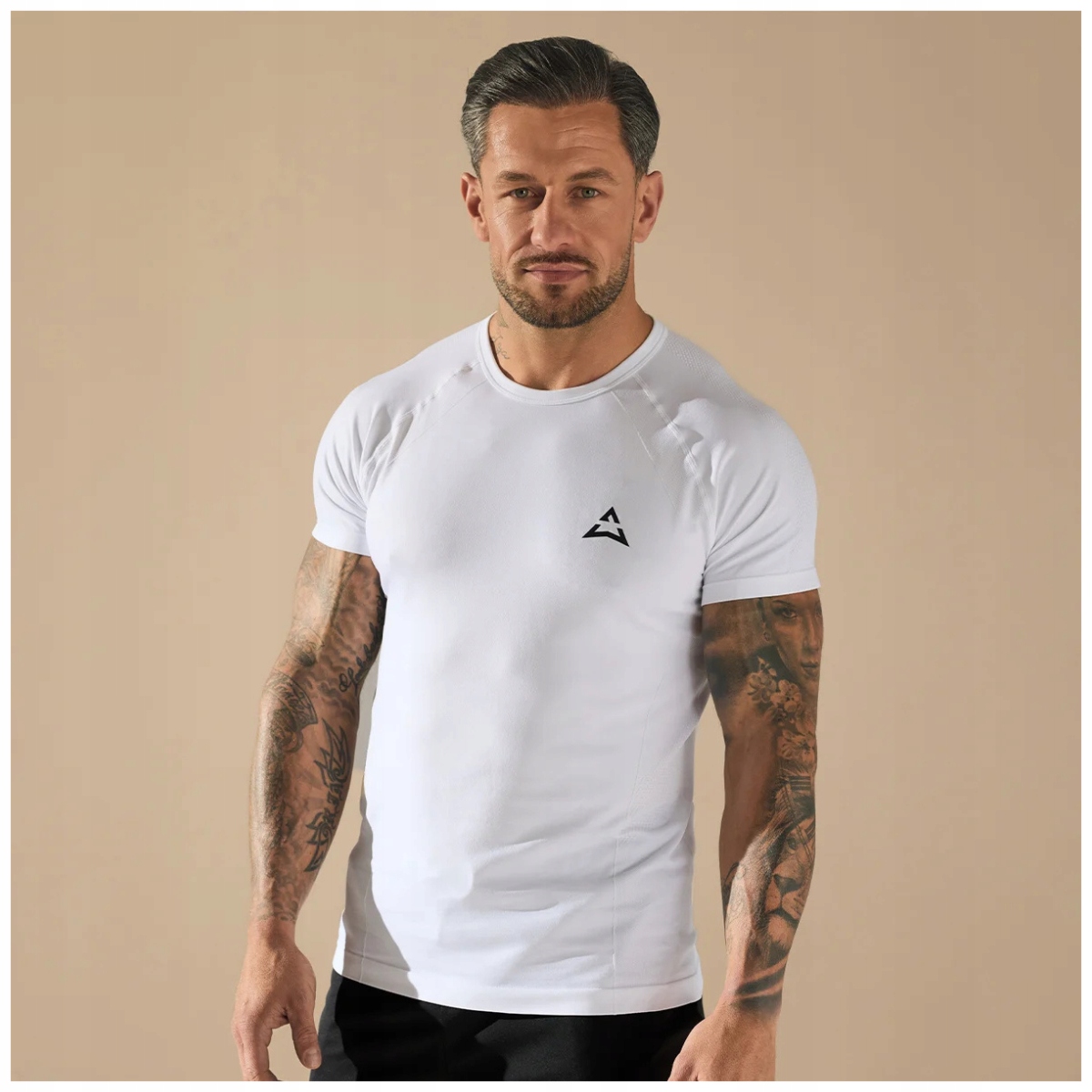 Allwear T-shirt Basic White L Koszulka Męska Treningowa Krótki Rękaw