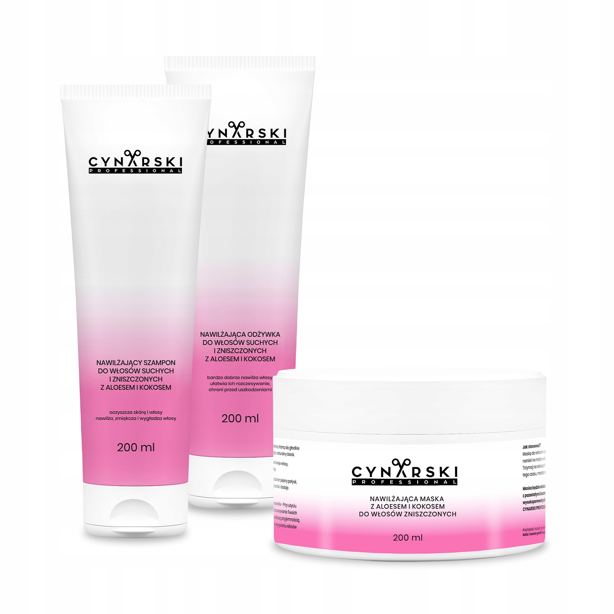 Cynarski zestaw kosmetyków do włosów zniszczonych