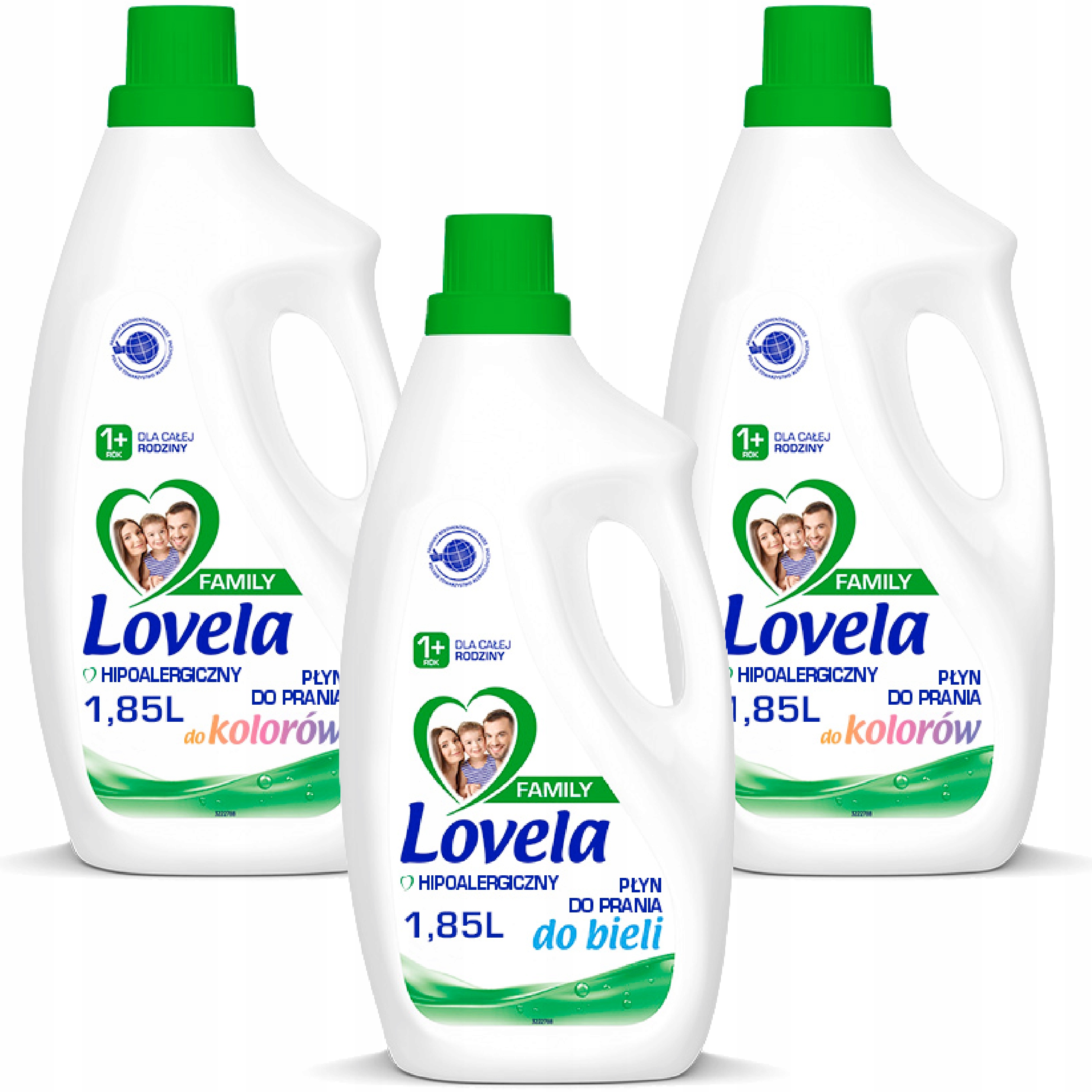 Levně Lovela Sada Family Mix Tekutý prací prostředek na barvy & Bílá 3x 1.85L