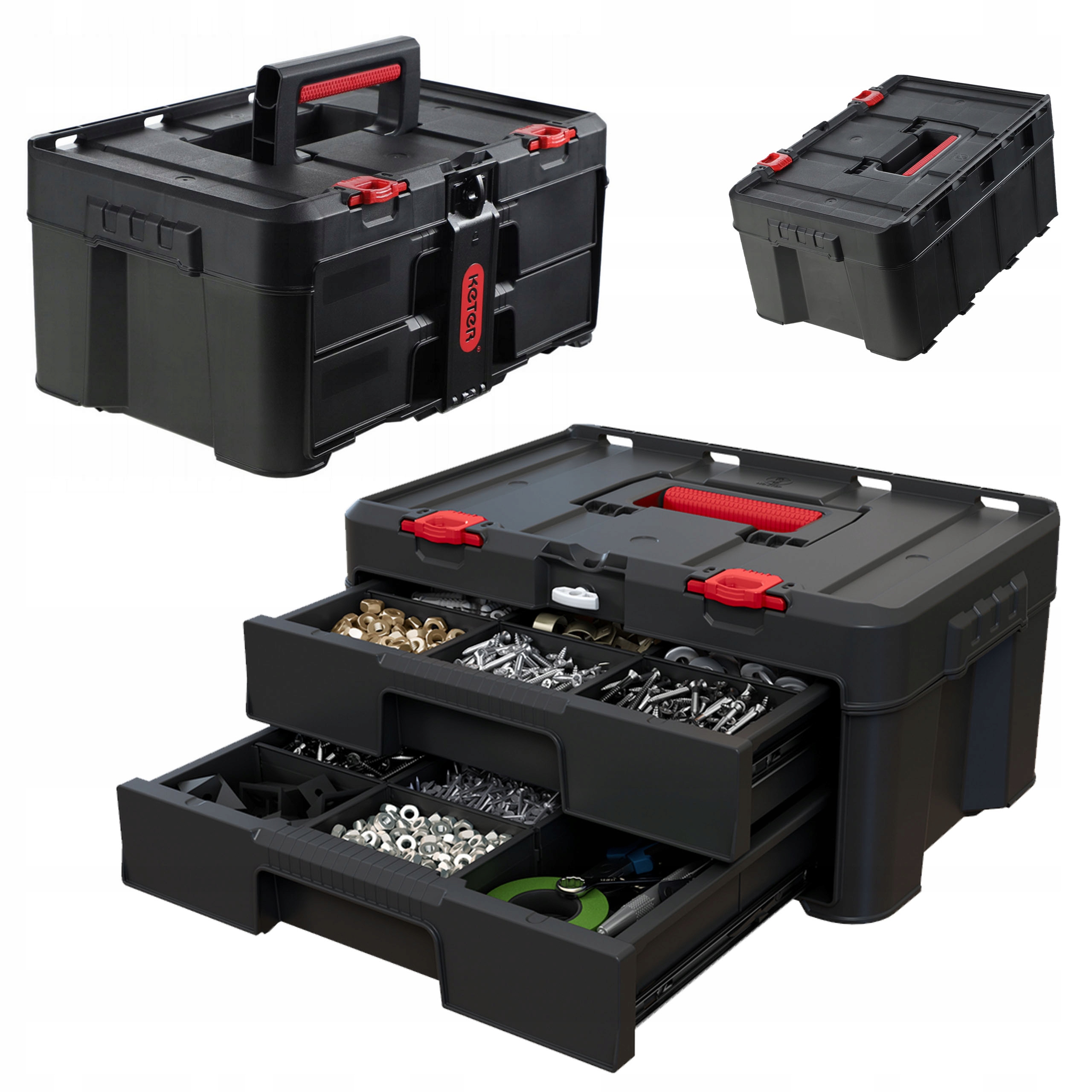 Skrzynka narzędziowa z 2 szufladami Stack’N’Roll 37L