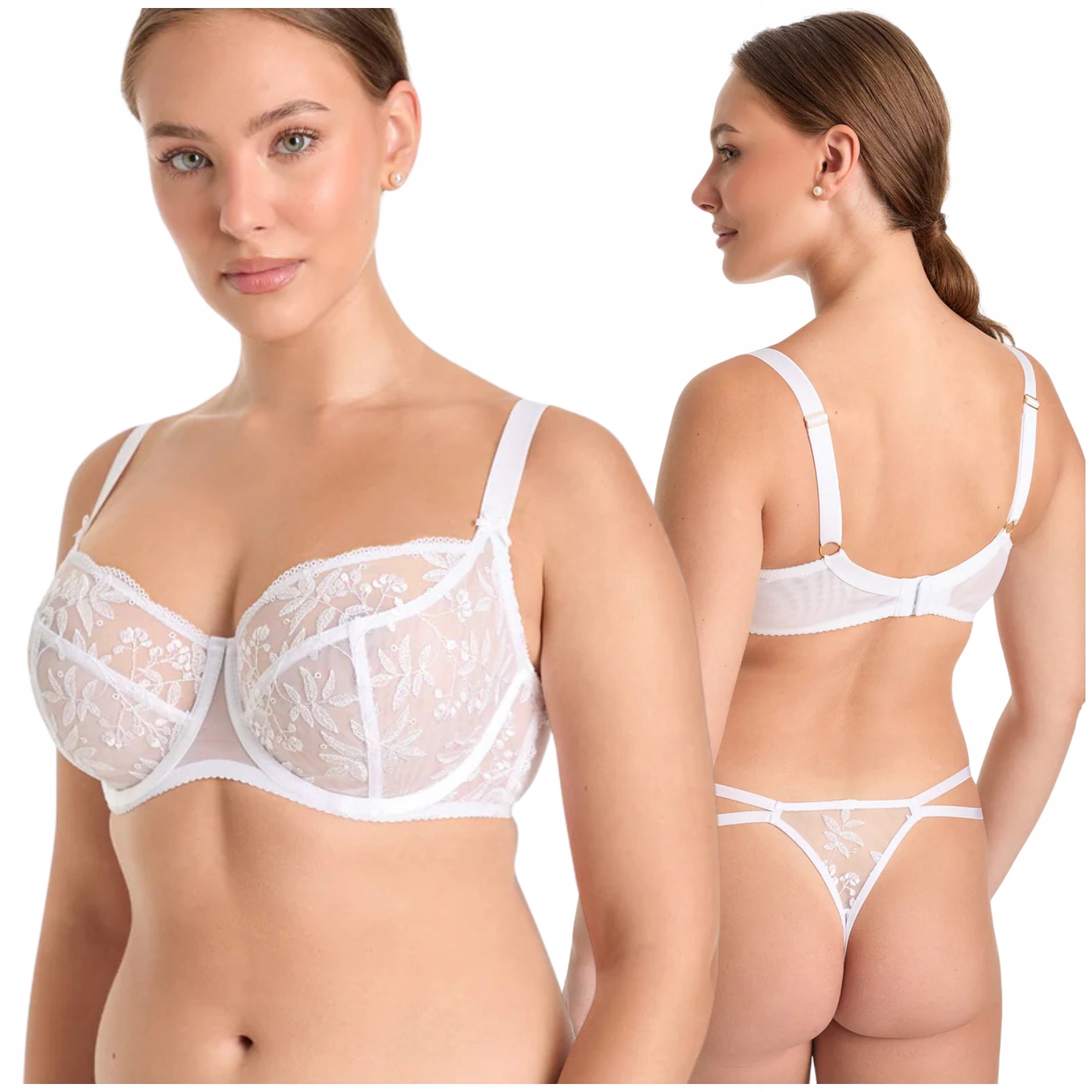 Měkká podprsenka soft pohodlná bílá Ewa Bień Fiora B161 85D