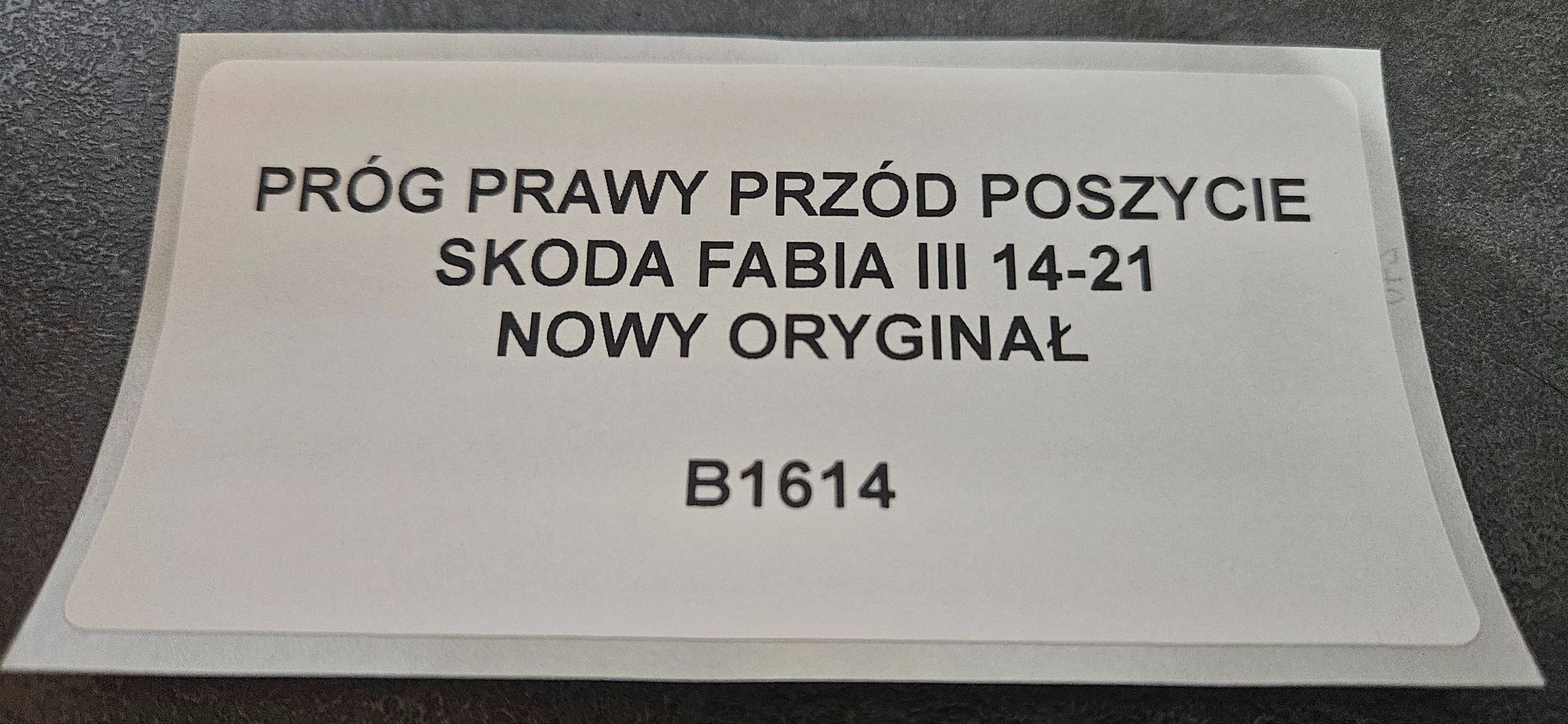 threshold right front side SKODA FABIA III 14-21 new original