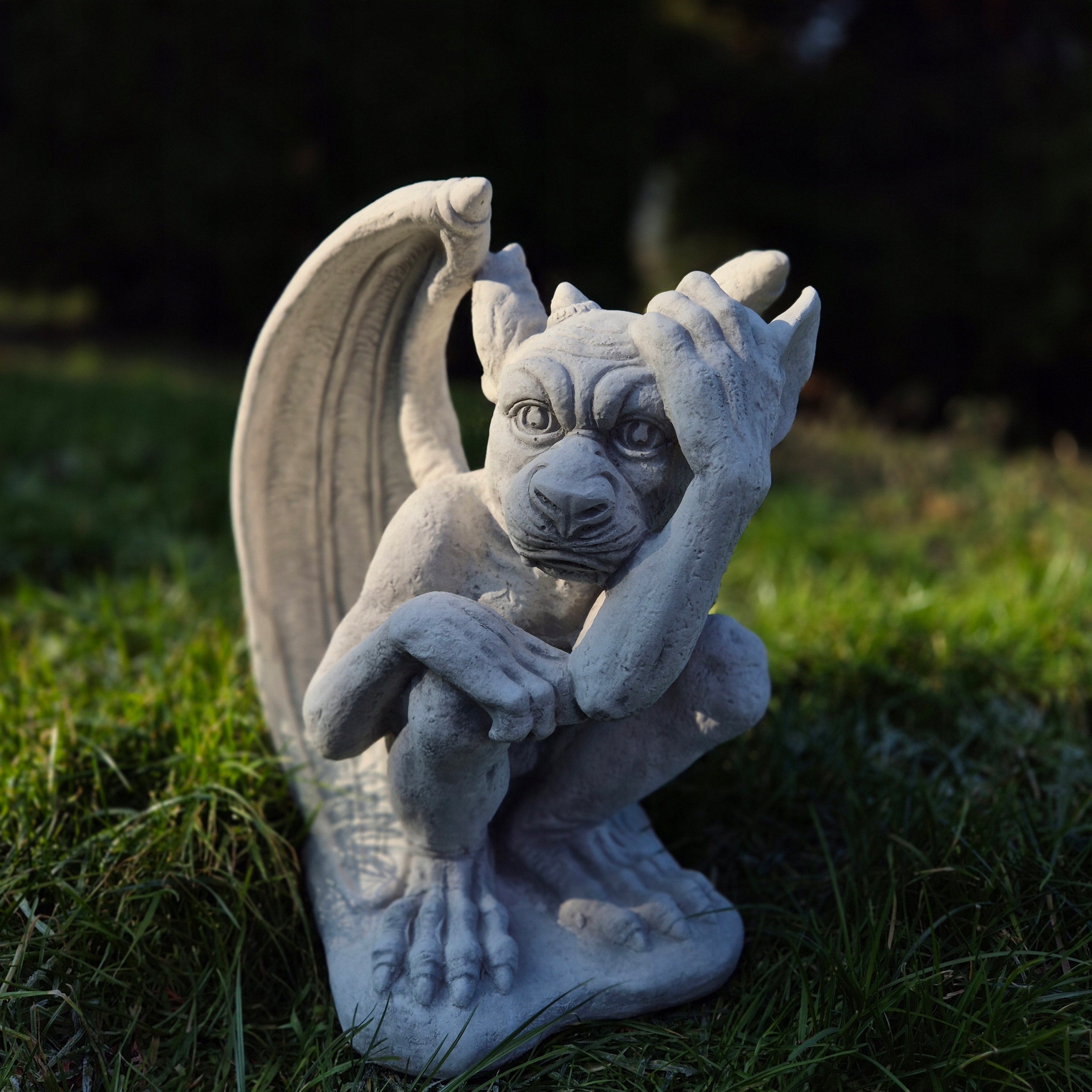 Veľký Gargulec 23 kg 43 cm Betónová figurka, strážca Gargulec, Dekorácia