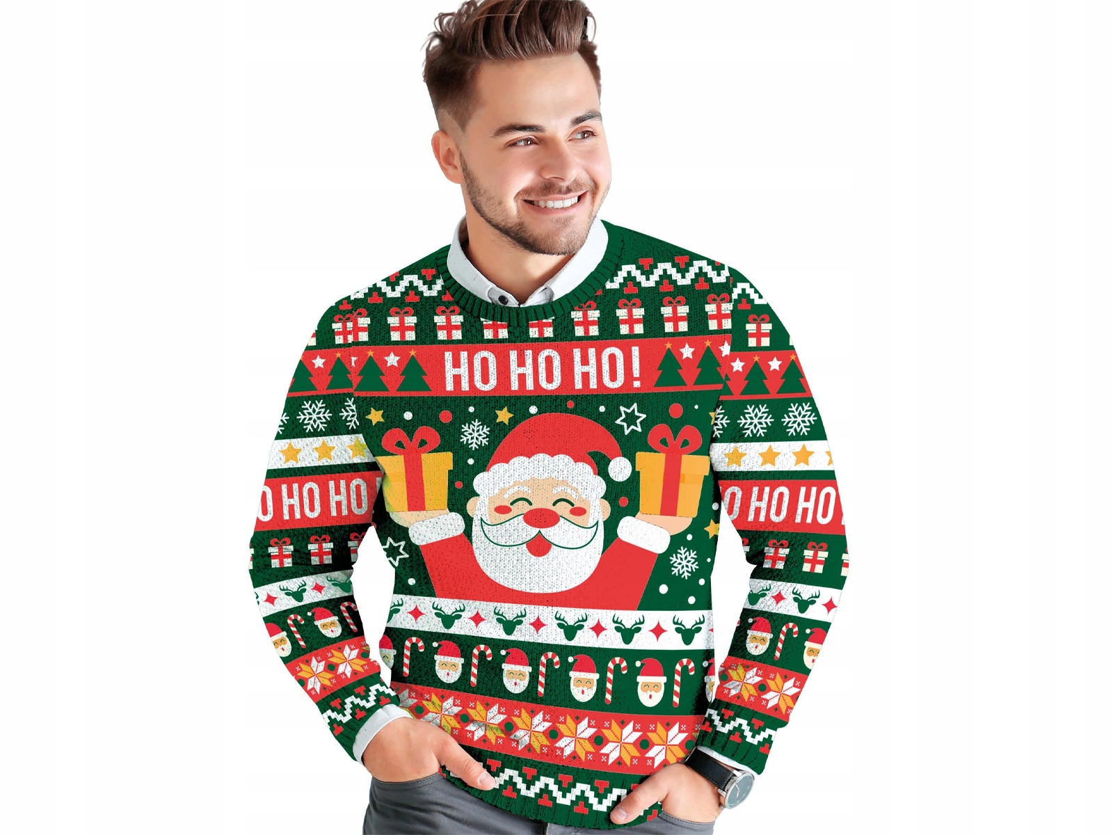 Pánský vánoční svetr Ho-ho-ho-ho