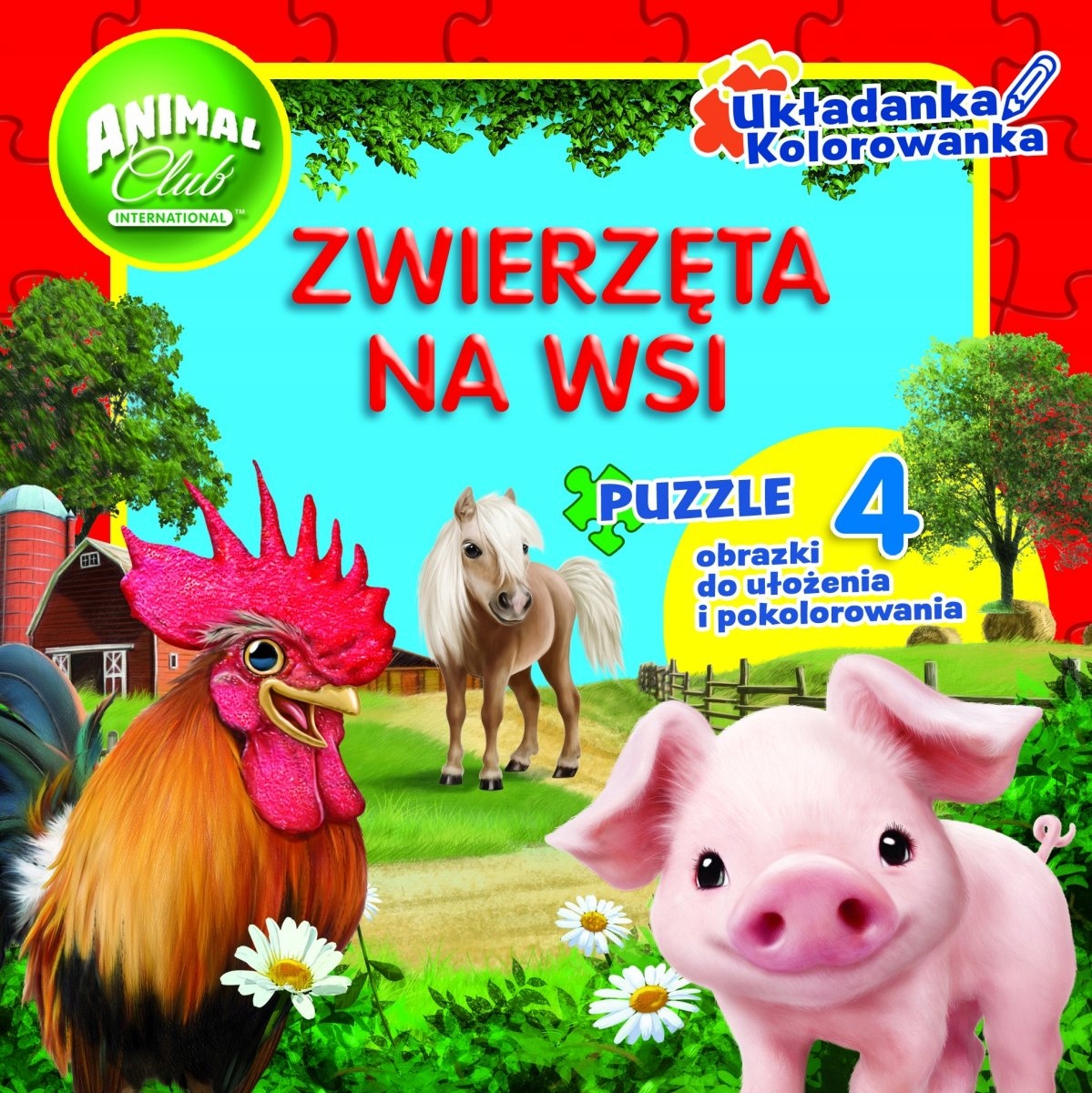 

Animal Club Puzzle Kolorowanka Zwierzęta na wsi Kd