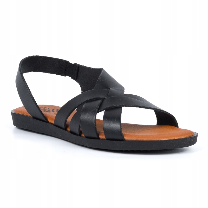 Hee dámské sandály 25361 černé s plochým podpatkem vel. 39