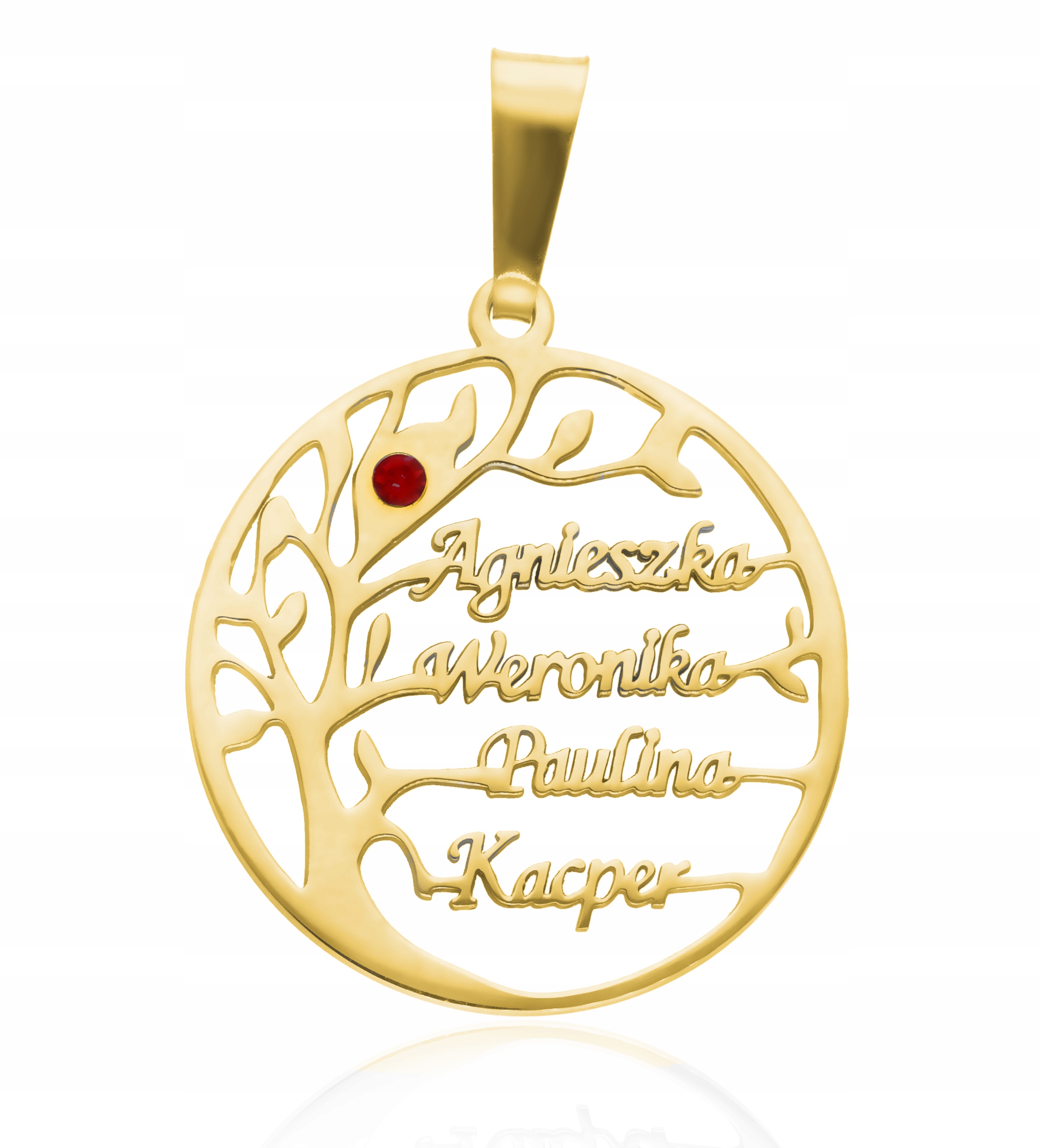 

Zawieszka pozłacana Drzewko szczęścia z imionami