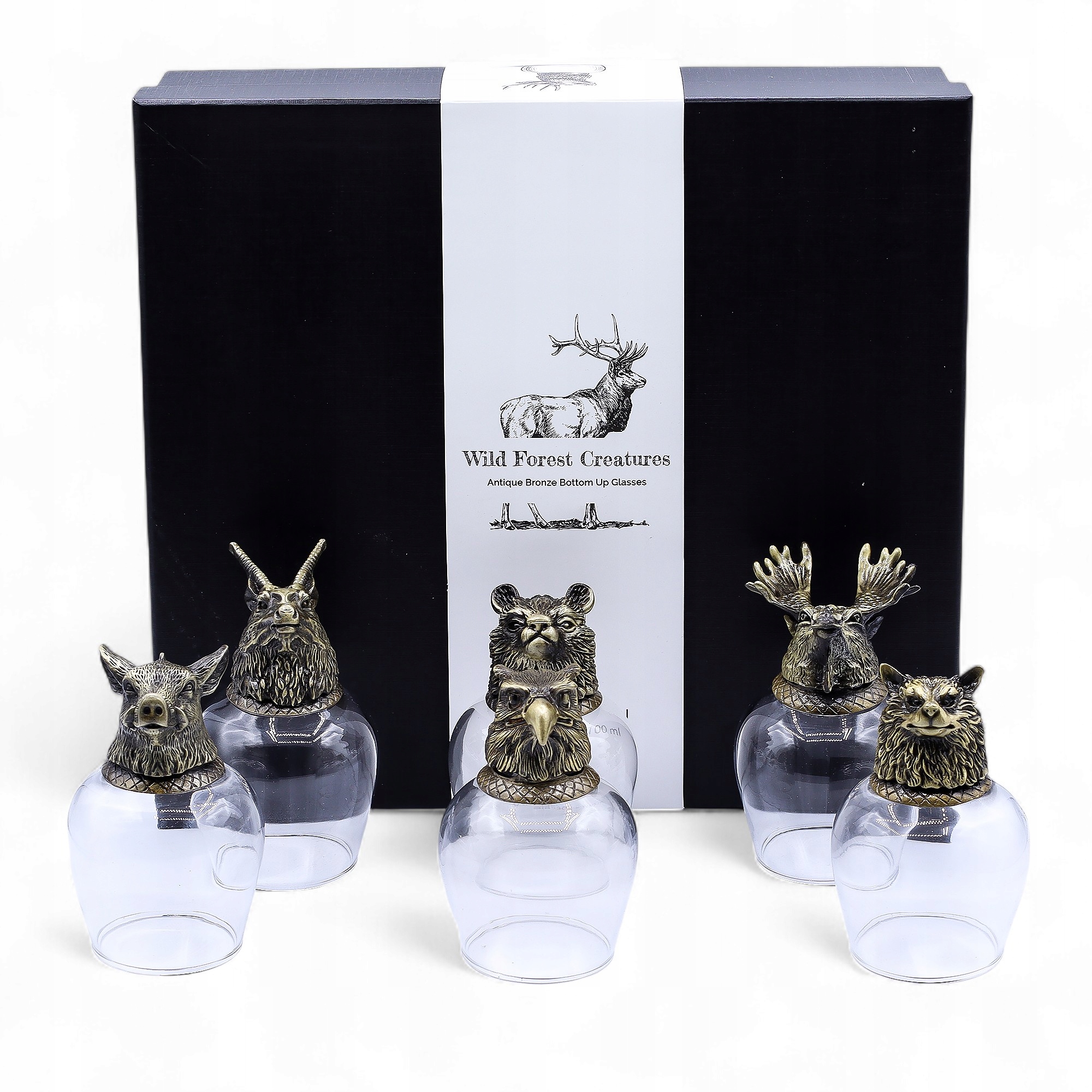 Sada 6 pohárov Bottom Up (100 ml) Divoké lesné stvorenia