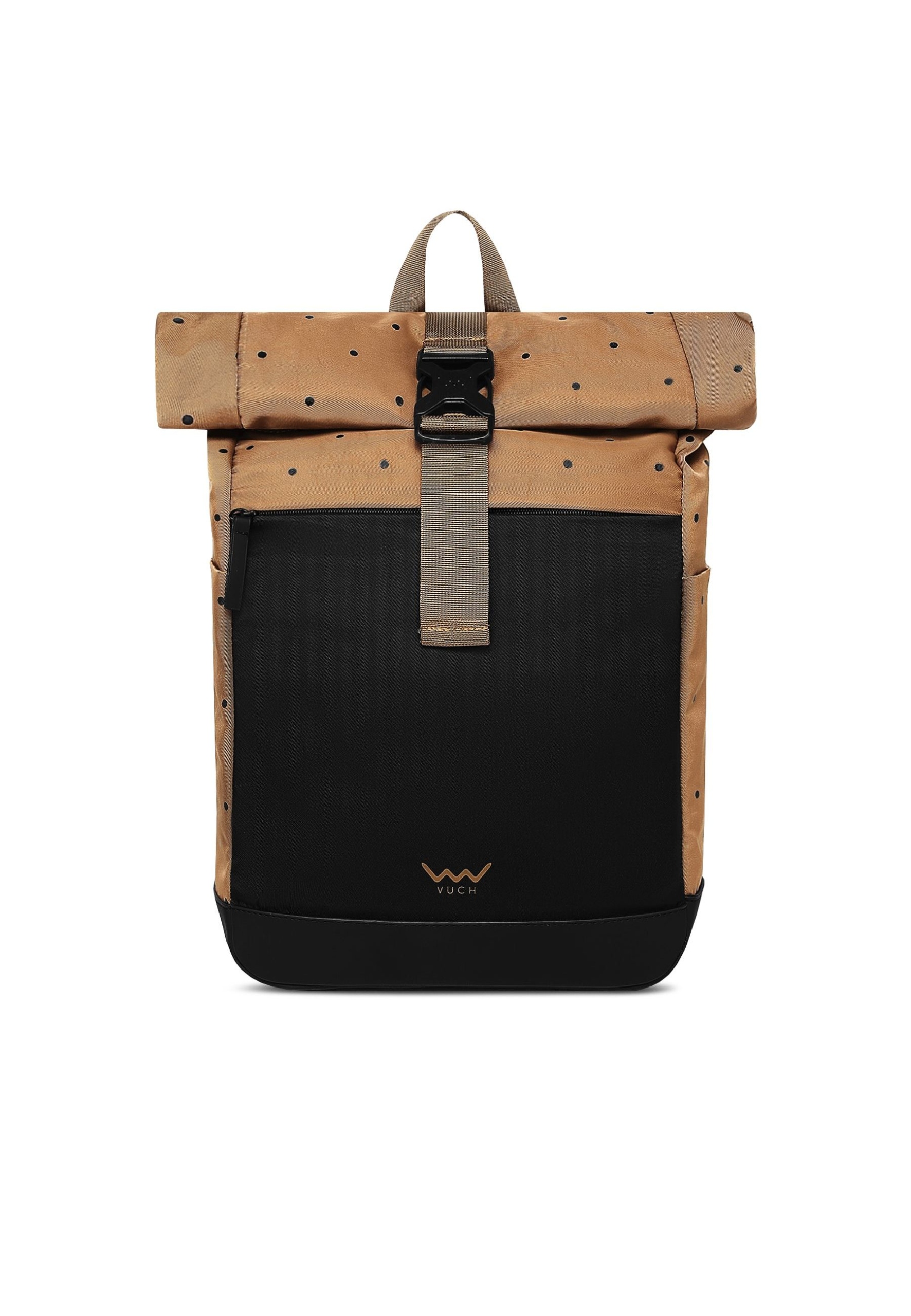Batoh Vuch Virion Dotty Brown dámský roll-top na notebook 19 l