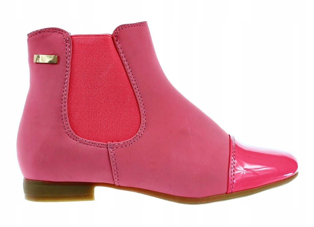 Botki Dziecięce Lakierowane Różowe Wsuwane 6331 rozmiar 30 Płeć dziewczynki