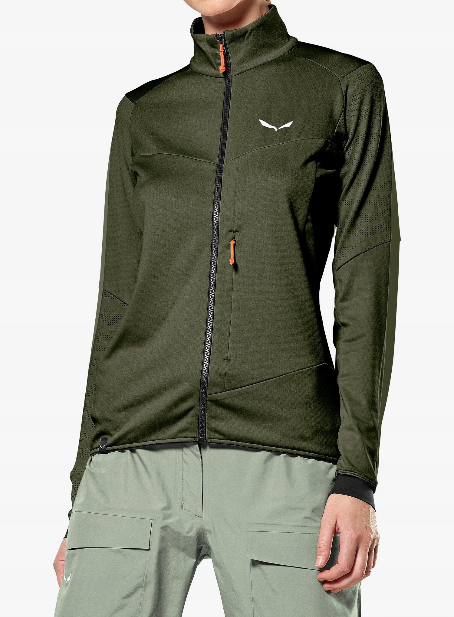 Salewa Sella Crevasse Bunda Fleecová Mikina fleecová tmavě olivová 40 (L)