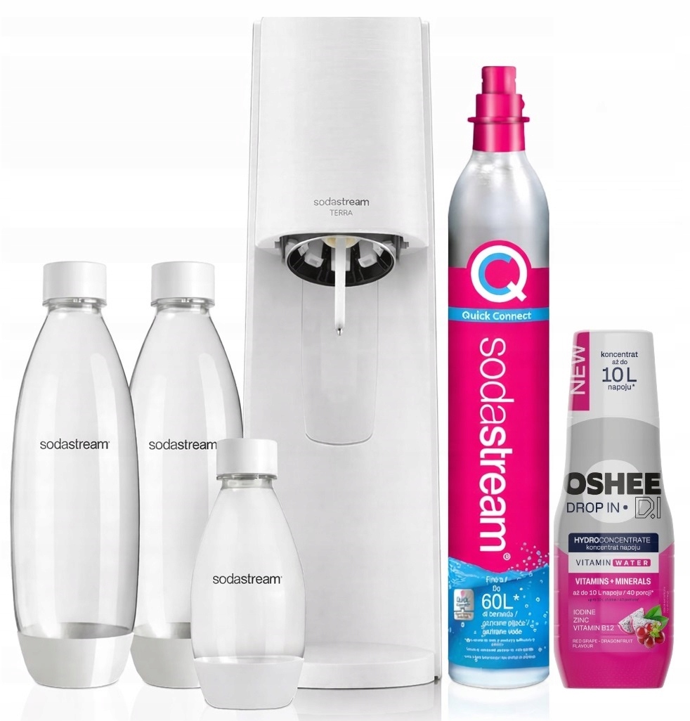 saturátor Sýtenej Vody SodaStream Terra sada 3 Flaše Gaz Syrop